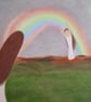 Rainbow Card, Mother Daughter Card, Spiritual Art Card, Blank Card - Image 1