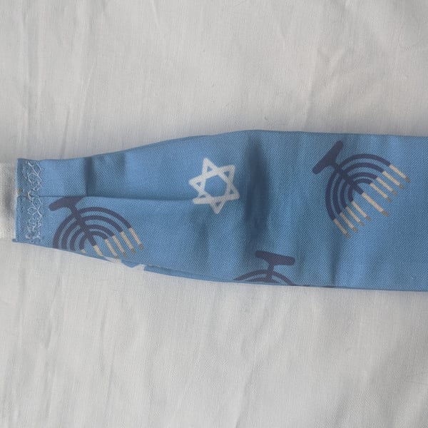 Hanukkah headband with menorah and star of David