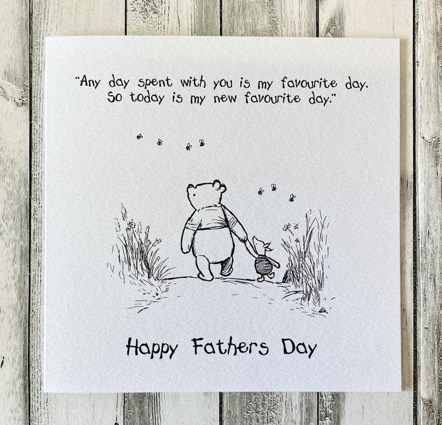Fathers Day Card Winnie the Pooh Fathers Day Card