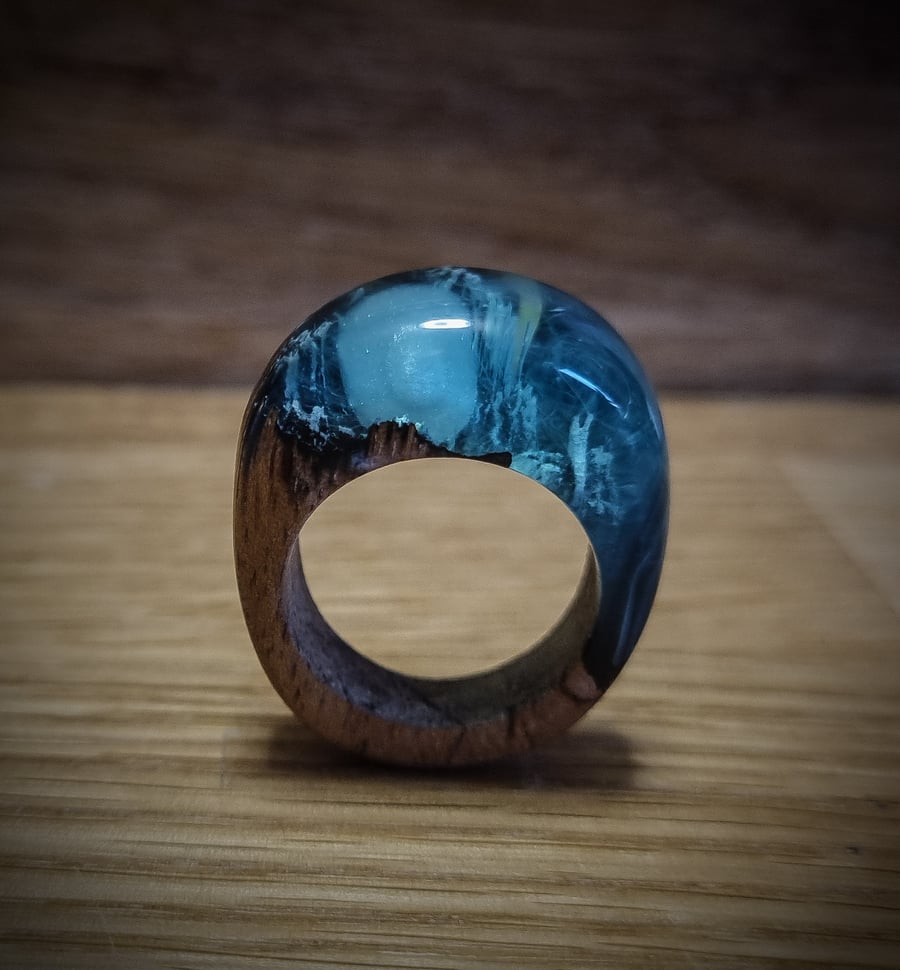 UFO Crash (Smoking) Ring in Turquoise