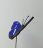 Purple Emporer Hand Crafted Stained Glass Plant Stake Beautiful gift - Image 8