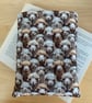 Sheep Print Quilted Fabric Book Sleeve - Paperback Size