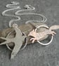 Silver swallow pendant, Sterling silver bird necklace - Image 8
