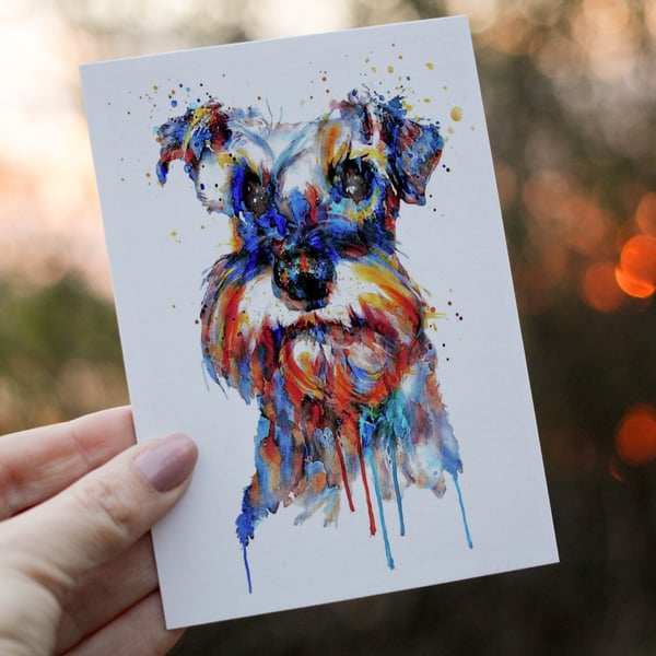 Schnauzer Dog Birthday Card, Dog Birthday Card, Personalized Dog Breed