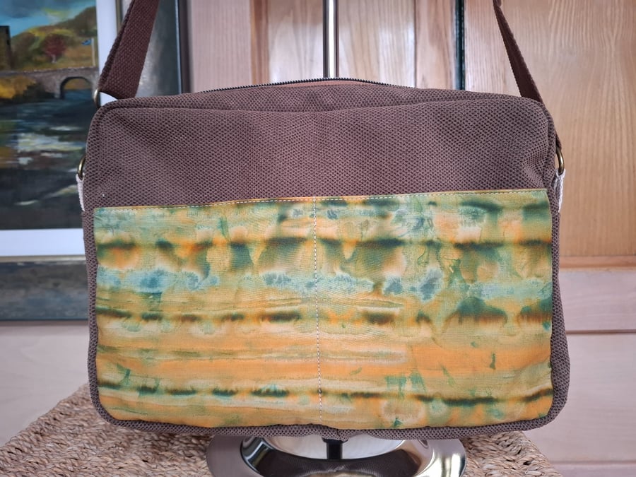 Brown and batik bag