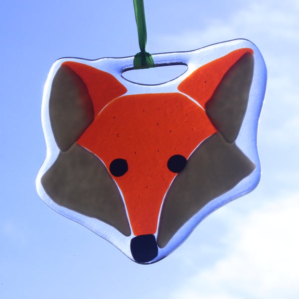 Fox Suncatcher Fused Glass Perfectly Imperfect