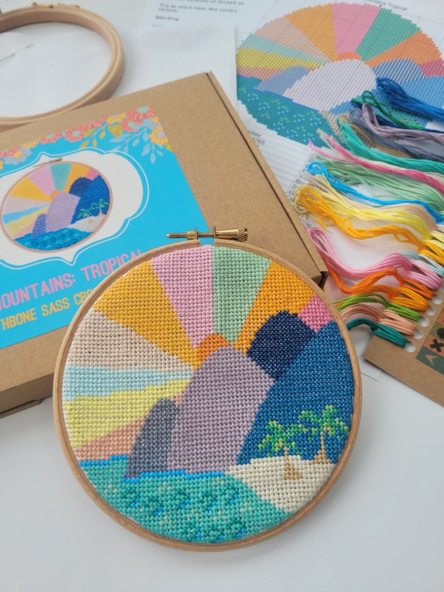 Mountains Tropical Cross Stitch Kit