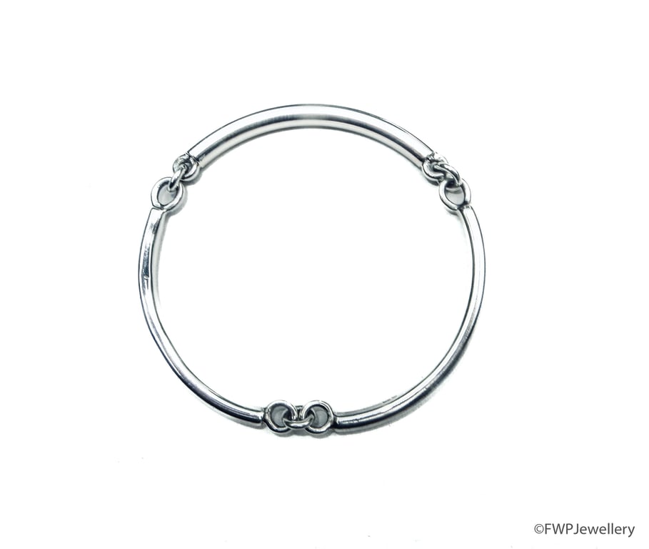 Triple-linked Silver bracelet