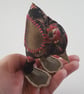 Floral Fabric Bird Ornament - Freestanding Textile Bird Decoration