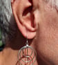 Silver Triple Hooped Drop Earrings - Image 4