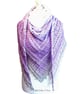 Crochet ombre acrylic shawl in shades of lilac, grey and white. Crochet shawl. - Image 8