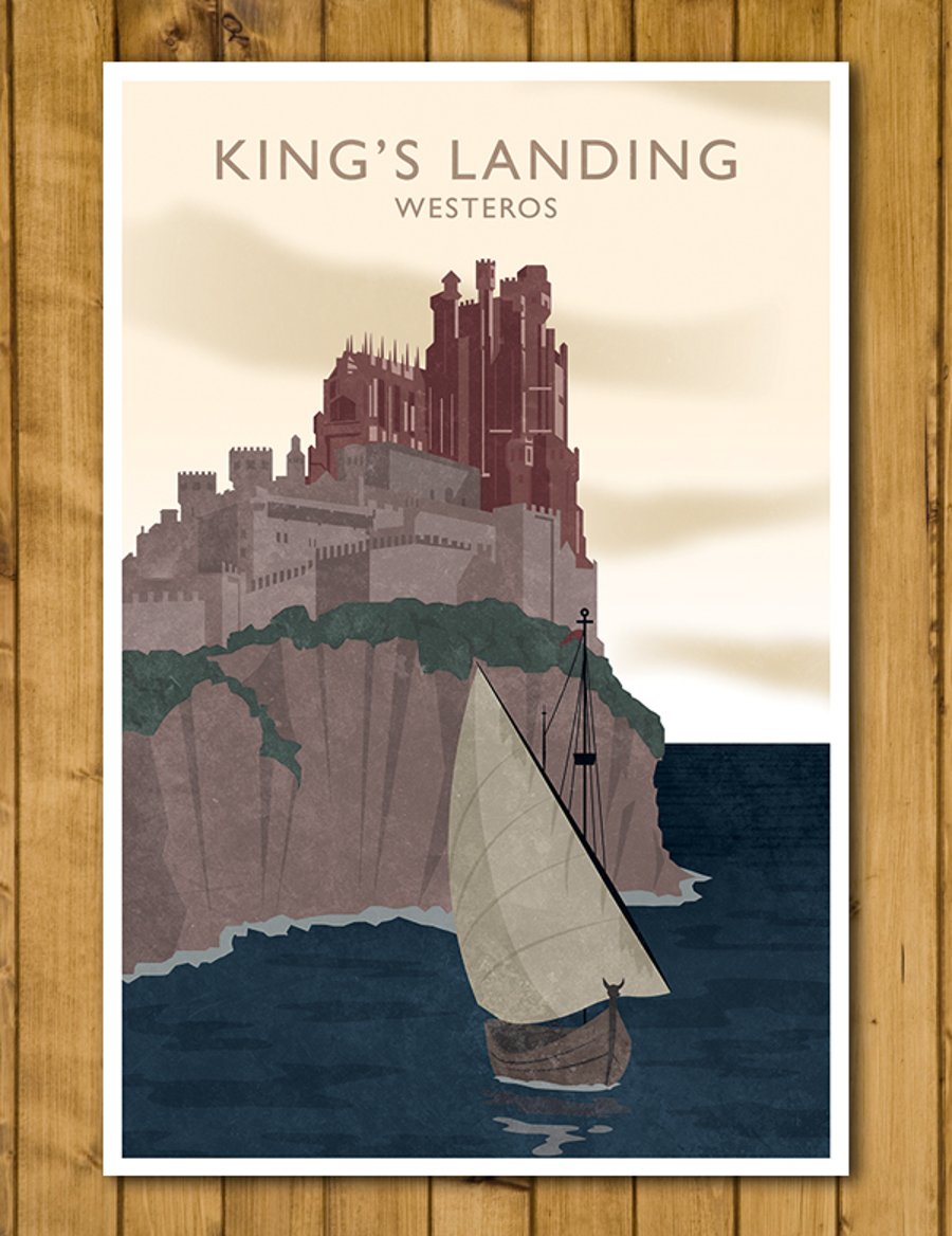 Game of Thrones - King’s Landing - Westeros Ink Press Poster - Various Sizes
