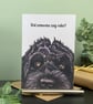 Black Cockapoo Card. Birthday, Personalised or blank Cockerpoo dog card. - Image 1