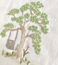 Country Tree Swing Linen Embroidery Kit - Image 4
