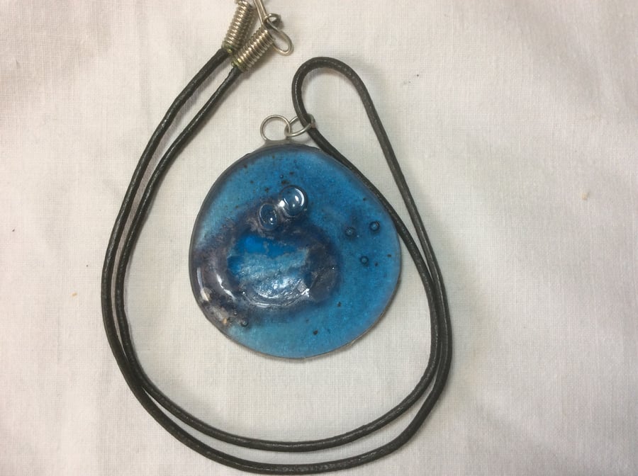 Elements Fused Glass Sky Pendant