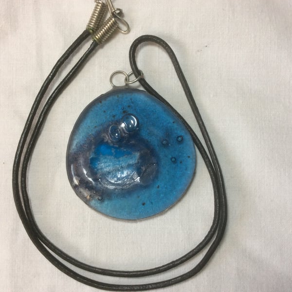 Elements Fused Glass Sky Pendant