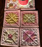 Handmade Biscuit Quilted Coasters & Mug Rug Set - Tea Lover Gift - Image 3