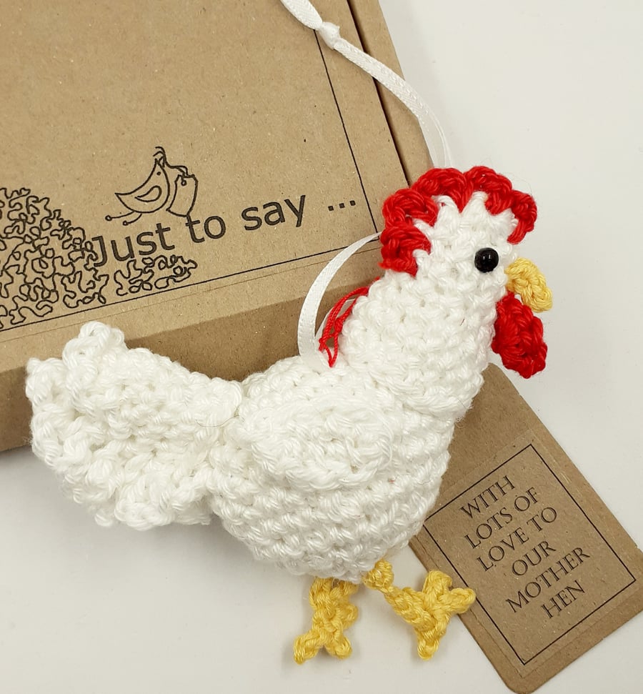Crochet Hen - Alternative to a Greetings Card 