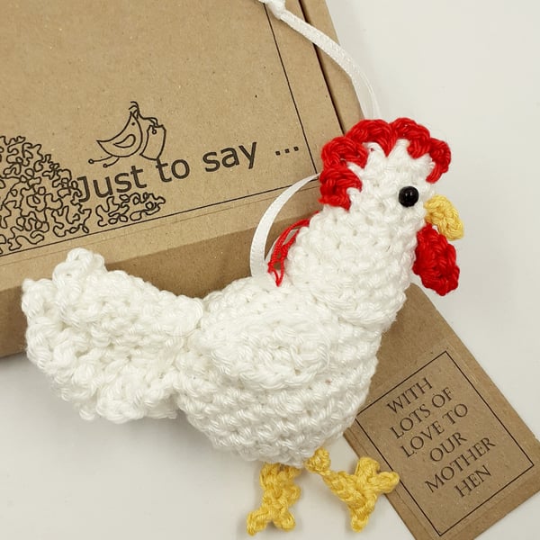 Crochet Hen - Alternative to a Greetings Card 