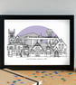 Garston Liverpool Skyline Art Print - Image 2