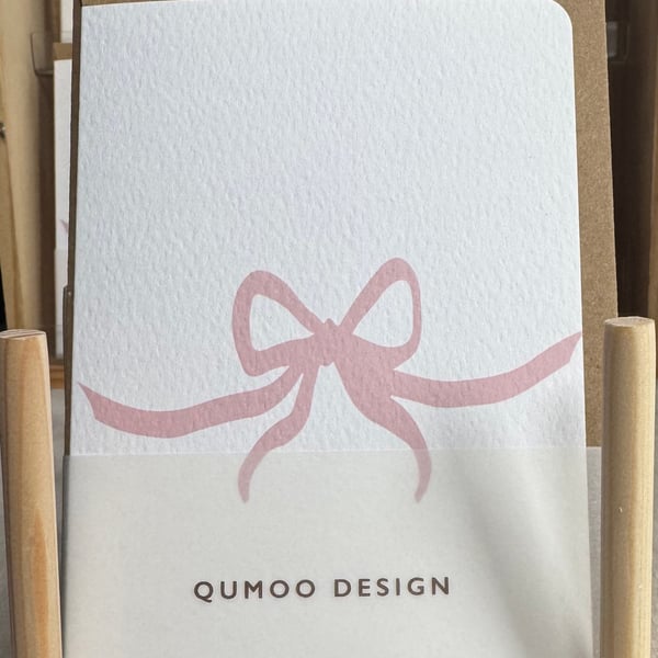 Wedding Card big pink bow wedding decor bridal (QM262)