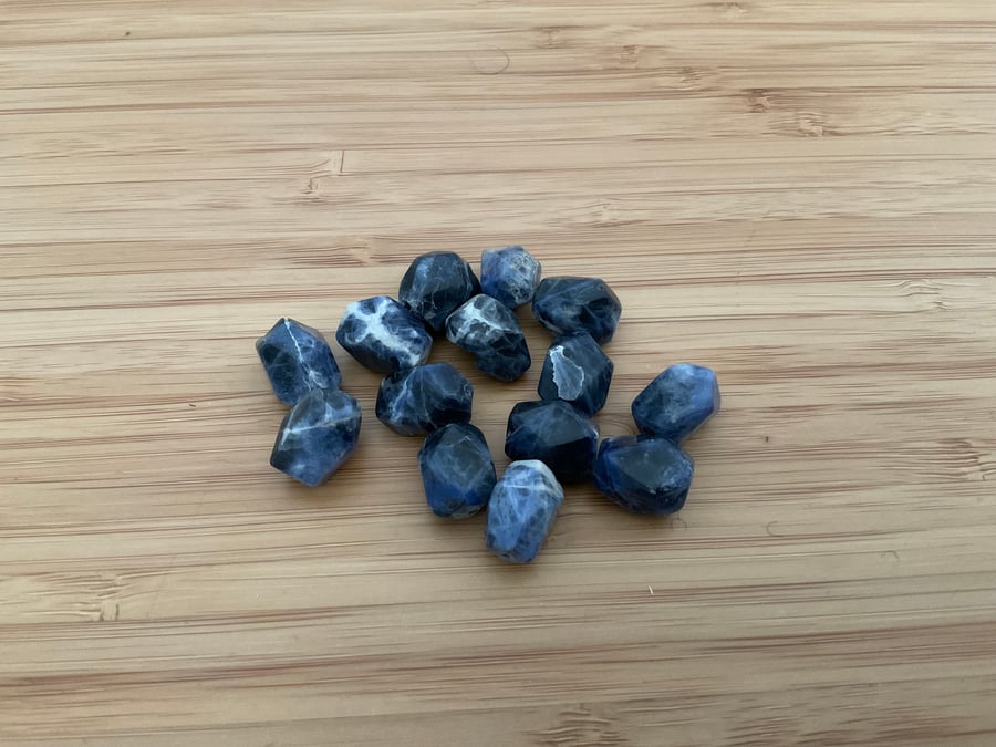 13 x 9mm Sodalite Gemstone Beads, Jewellery Making, Sodalite Semi Precious Stone