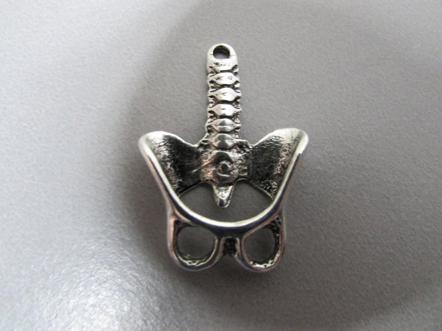 Spine Pelvis Tibetan silver Jewellery Charm