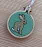 Hare Mini Embroidery Hoop Hanging Decoration  - Image 2