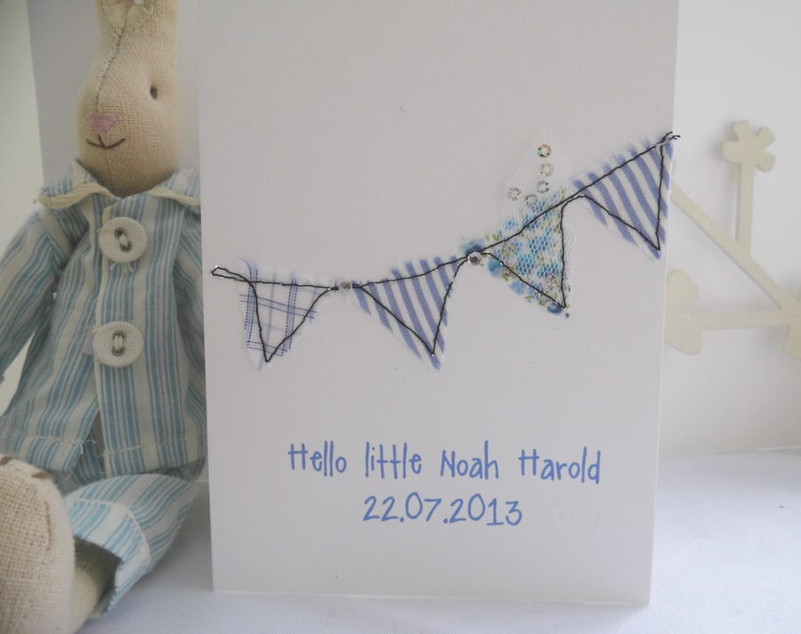  new baby or christening card boy or girl personalised