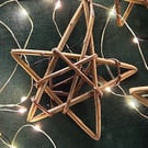 woven willow star decoration (one item)
