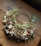 Handmade dried flower natural creamy blush rustic wreath - Image 3