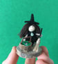 Very Tiny Green Witch Decoration, Witch Doll Ornaments, Witch Core