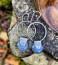 Oxidised Sterling silver and labradorite earrings