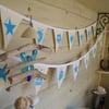 Hand printed bunting