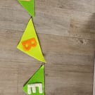 Handmade needlefelted bunting