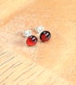 Red Abalone Studs, Small Paua Shell Earrings, Sterling Silver Jewellery - Image 2