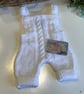 SALE Baby Hand Knitted Cable Design Rompers 0-3 months size