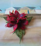 Handmade Felted Wool Flower Brooch - Image 3
