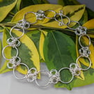 Handmade sterling silver chainmaille bracelet 