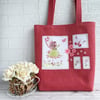 Floral Fairy Tote Bag with Daisies and Butterflies