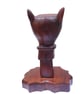 Hand Carved Wooden Camel Head Sculpture, Rustic Handmade Equestrian Home Decor - Image 3