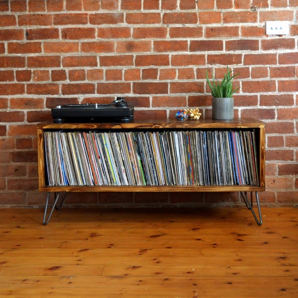Handmade Record Cabinet and Sideboard