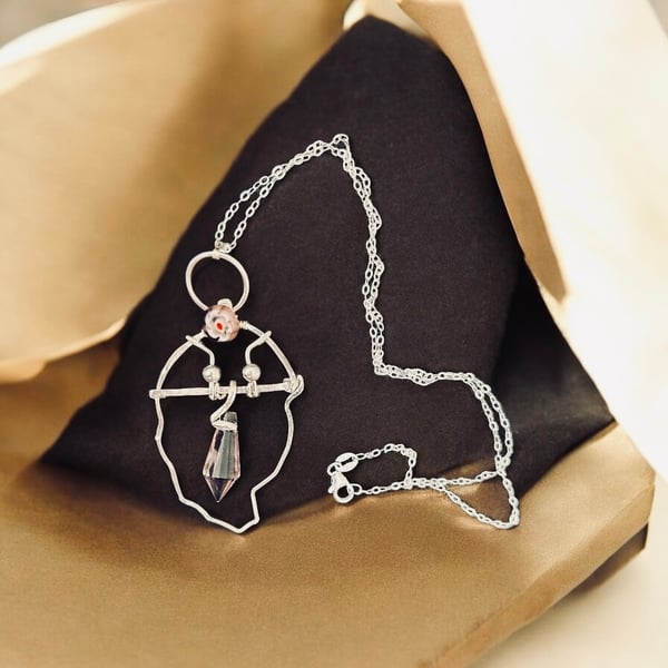 Textured Sterling Silver Pendant Necklace 16” Gift Boxed