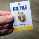 Harry hamster pin badge