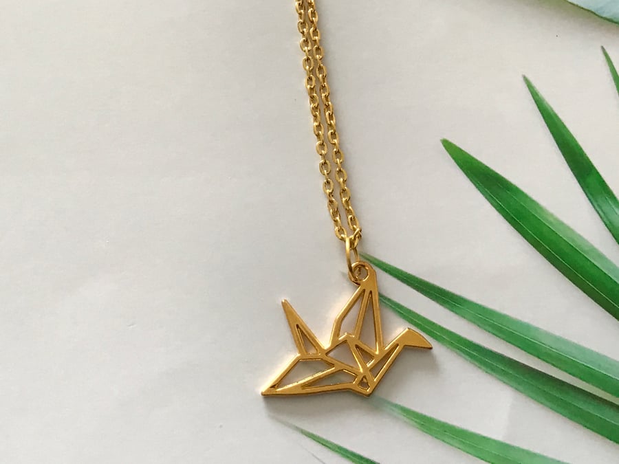 Lucky Crane Necklace 
