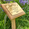 Oak Grave Marker Engraved Woodland Memorial Plaque Cremation Treememorial Plaque