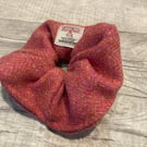 Harris Tweed Scrunchie Pink Tweed