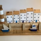 Wooden Harbour Scene Ornament