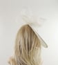 Off White Ivory Ecru Saucer Disc Kentucky Derby Fascinator Hat Royal Ascot Weddi - Image 3