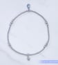 Sparkly Heart Charm Bracelet Sterling Silver Dainty Handmade Romantic Stretchy - Image 4